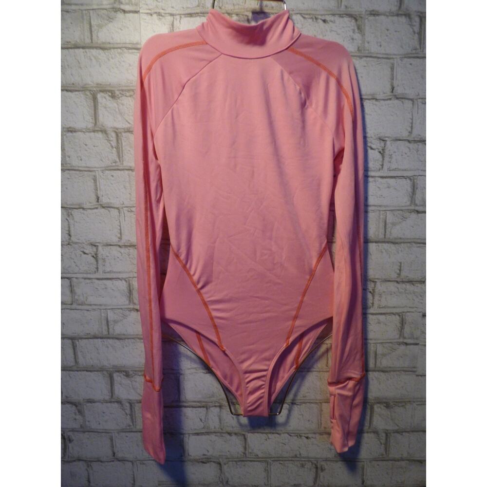 Free People Hot As Hell Rash Guard One Piece Thumbhole Swimsuit XS NEW